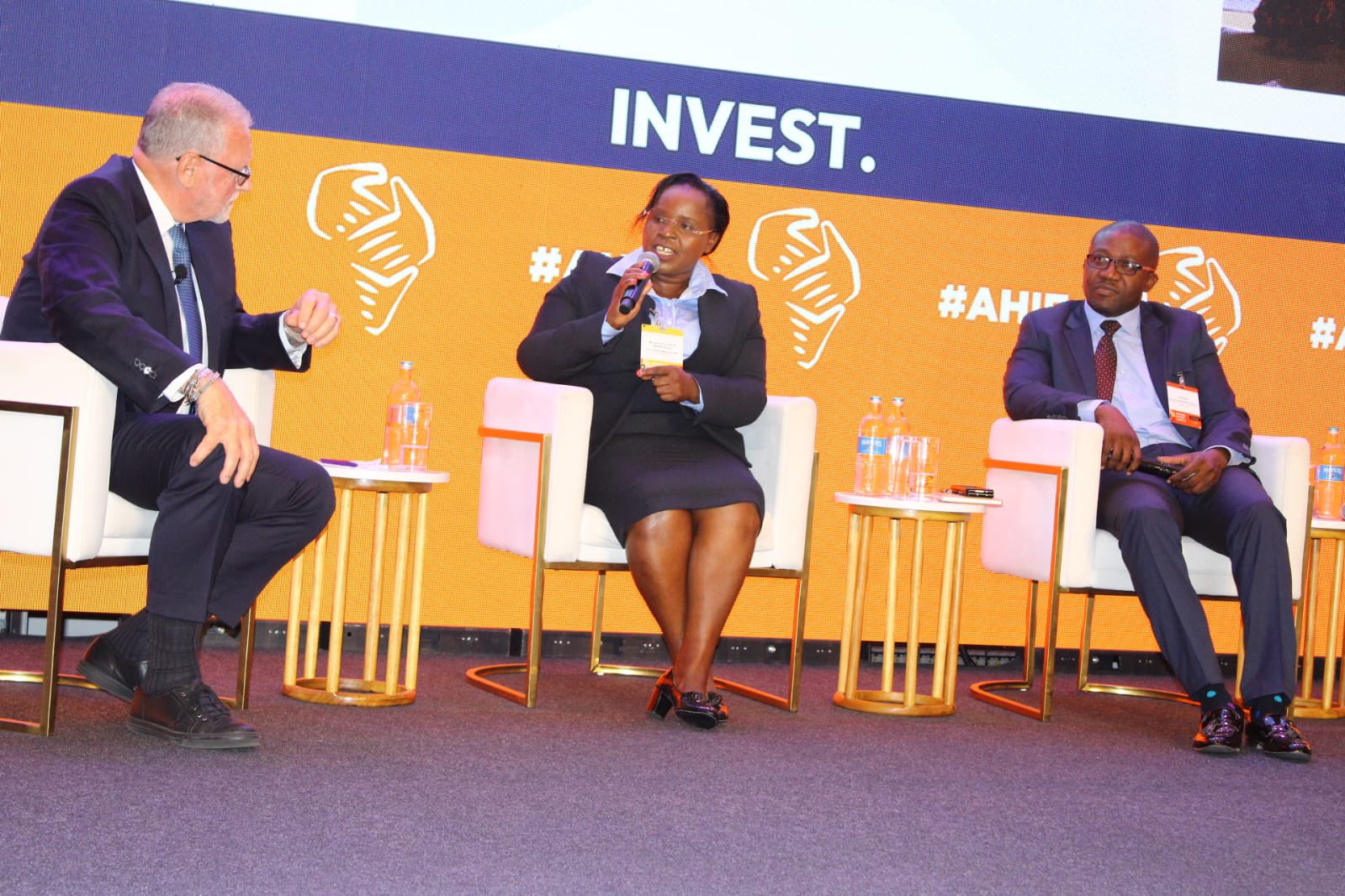 Cabinet Secretary, Ministry of Tourism, Wildlife and Heritage ,Peninah Malonza engaging in a panel discussion during the 11th edition of the annual Africa Hospitality Investment Forum (AHIF), in Nairobi.