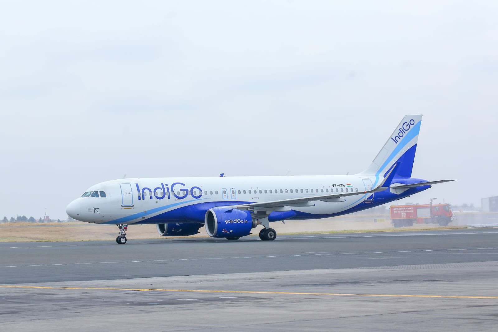 IndiGo Air at one of the runways in Jomo Kenyatta International Airport, Nairobi.