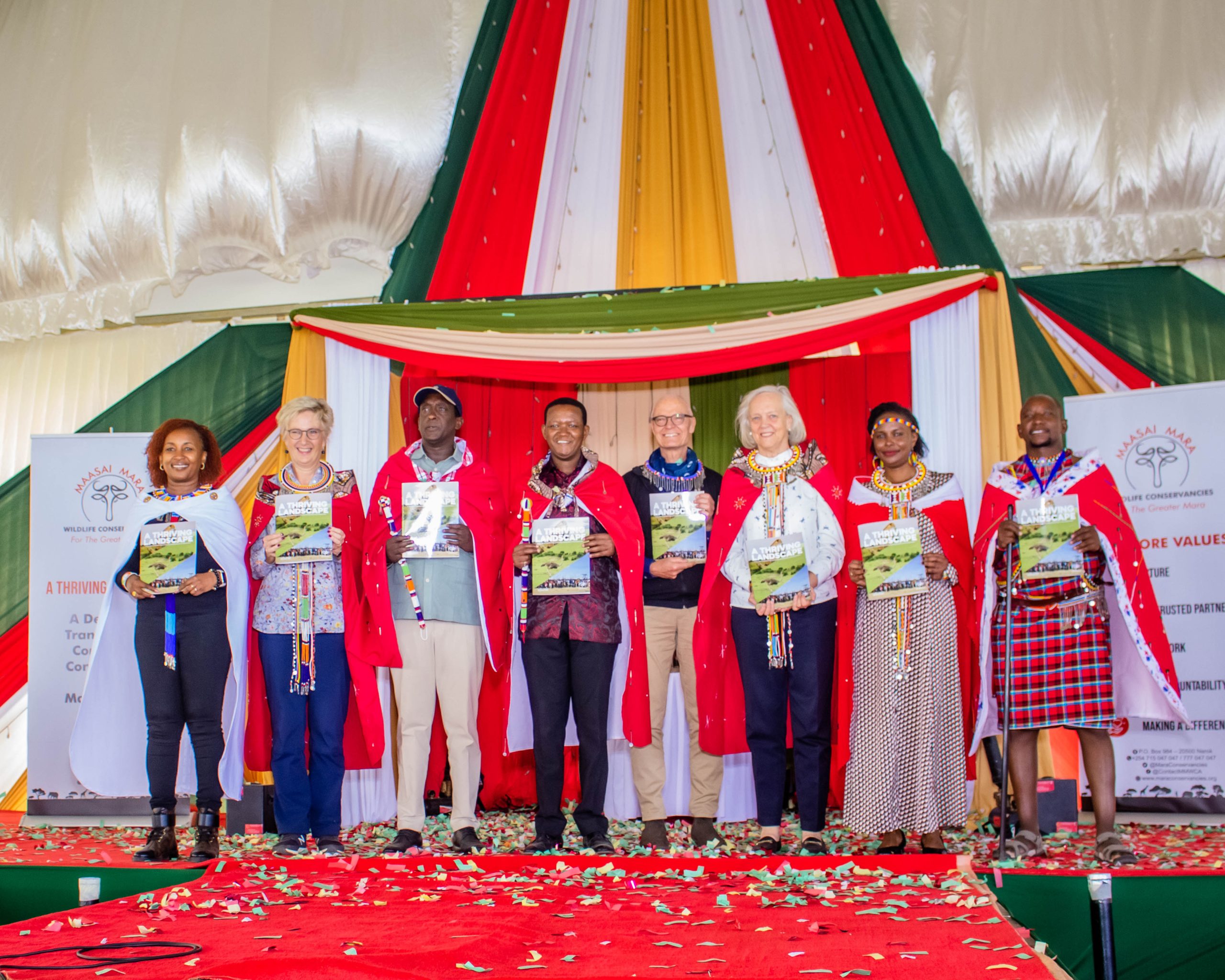 The launch of a magazine celebrating a decade of transforming community conservation in the Maasai Mara, in Narok County.