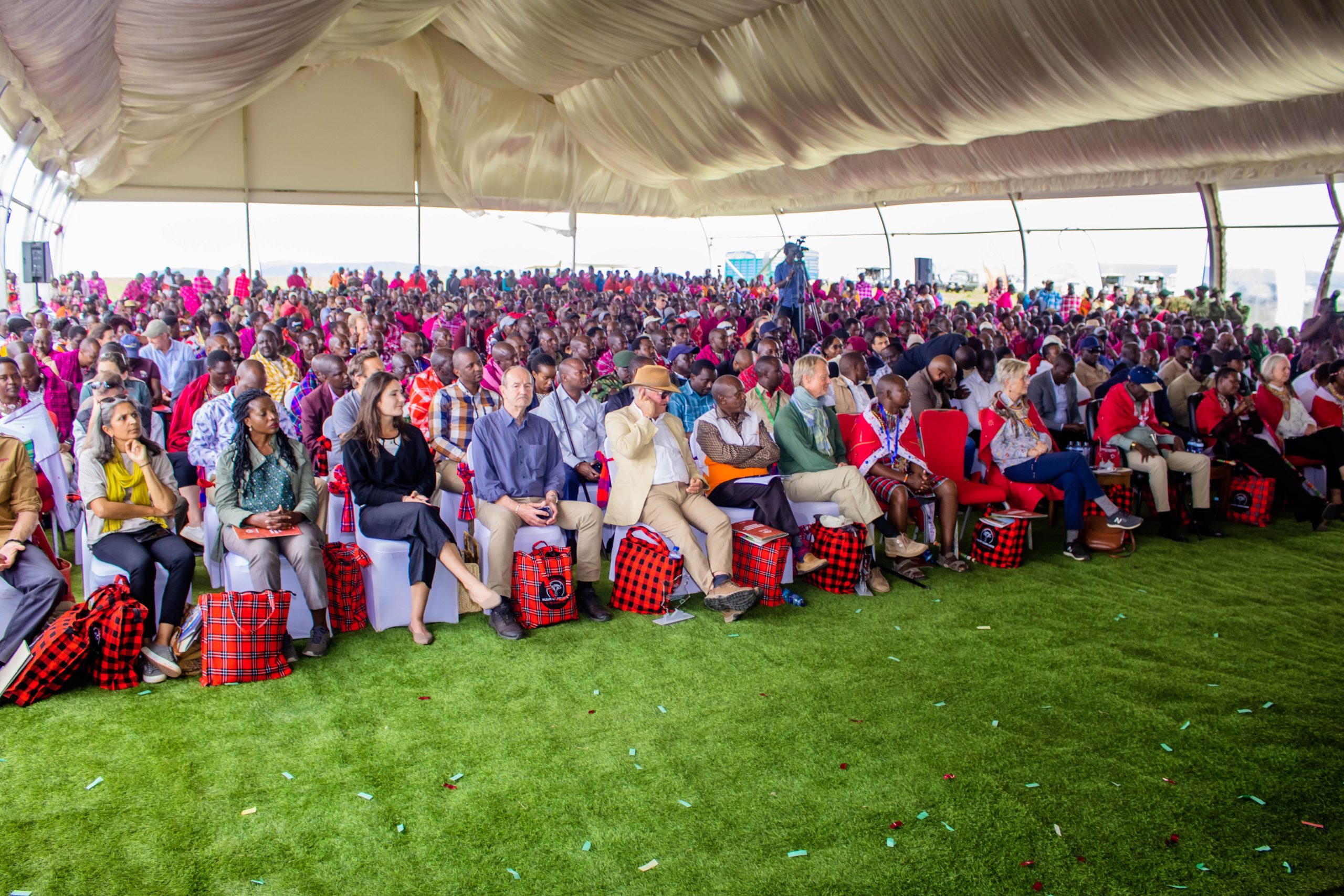 Attendees during the 10th anniversary of the Maasai Mara Wildlife Conservancies, in Narok County.