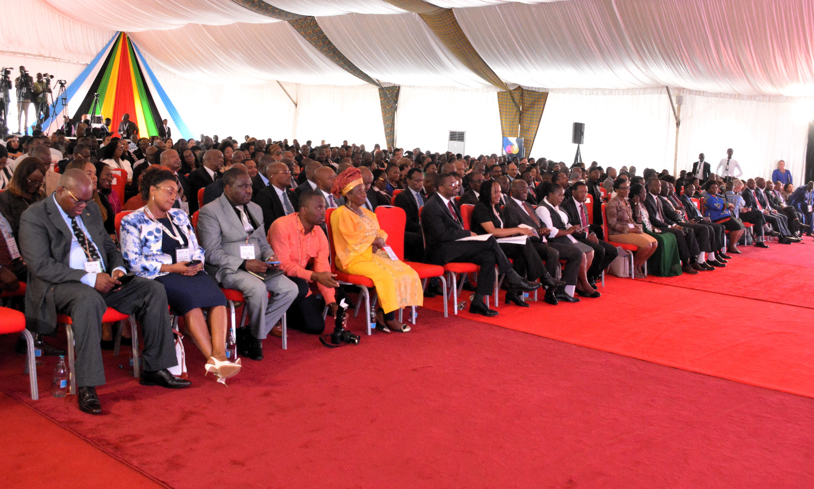 Delegates at the official opening of the 3rd East African Regional Tourism Expo and Magical Kenya Travel Expo, at the Kenyatta International Convention Centre.
