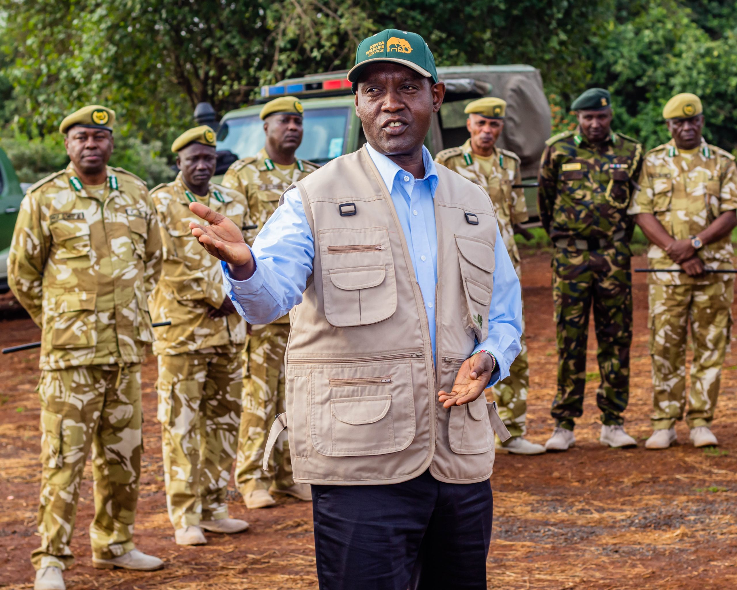 The Principal Secretary State Department for Tourism, John Ololtuaa,addressing the gathering during the function.