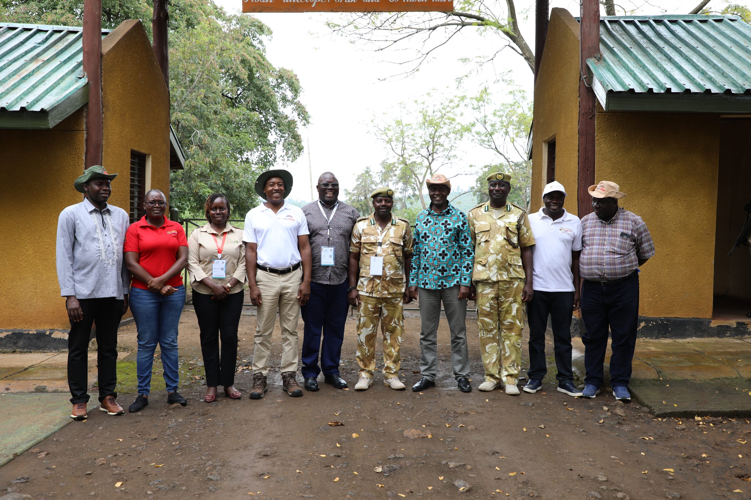 PS Ololtuaa (Fourth right) with Ministry officials at Ruma National Park