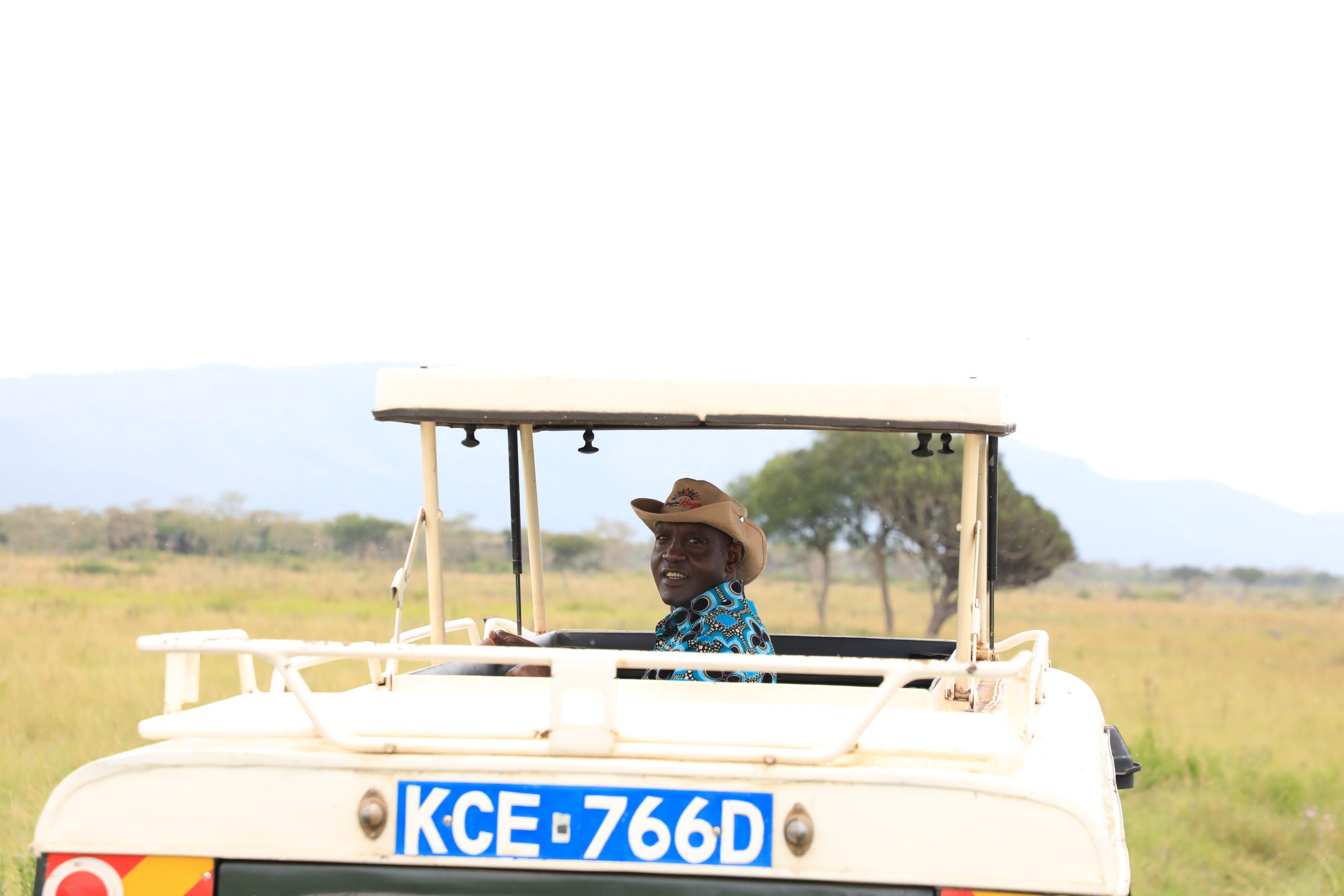 PS Tourism John Ololtuaa during a tour of the Ruma National Park