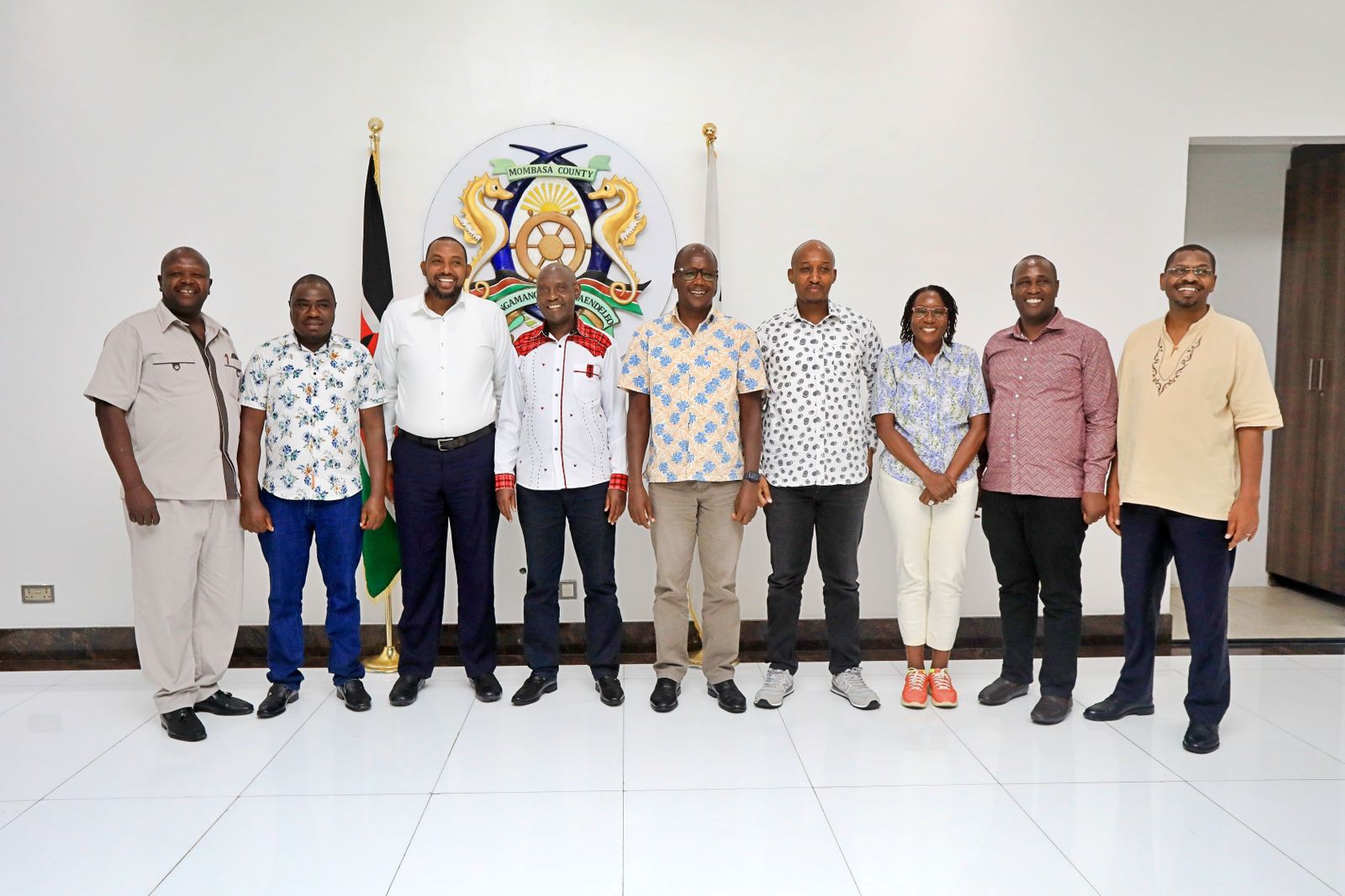 Officers from Ministry of Tourism and Mombasa County Government during a courtesy call at the Governor's office .