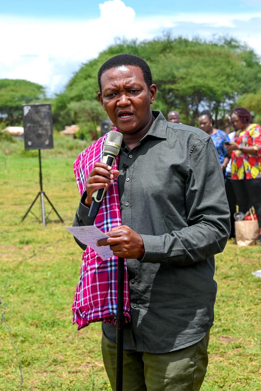 CS Mutua giving his speech in Kajiado county.