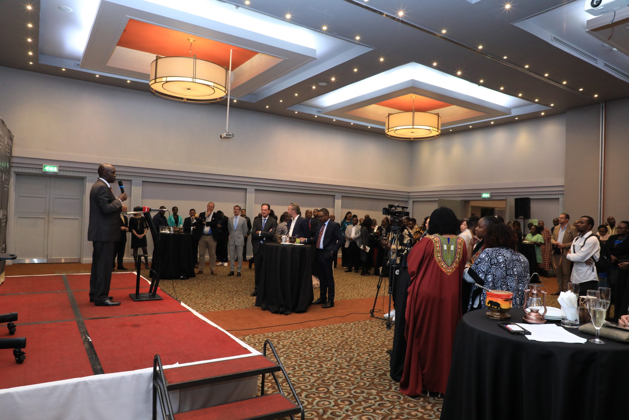 PS Ololtuaa addressing guests during the official opening of Pullman Hotel.