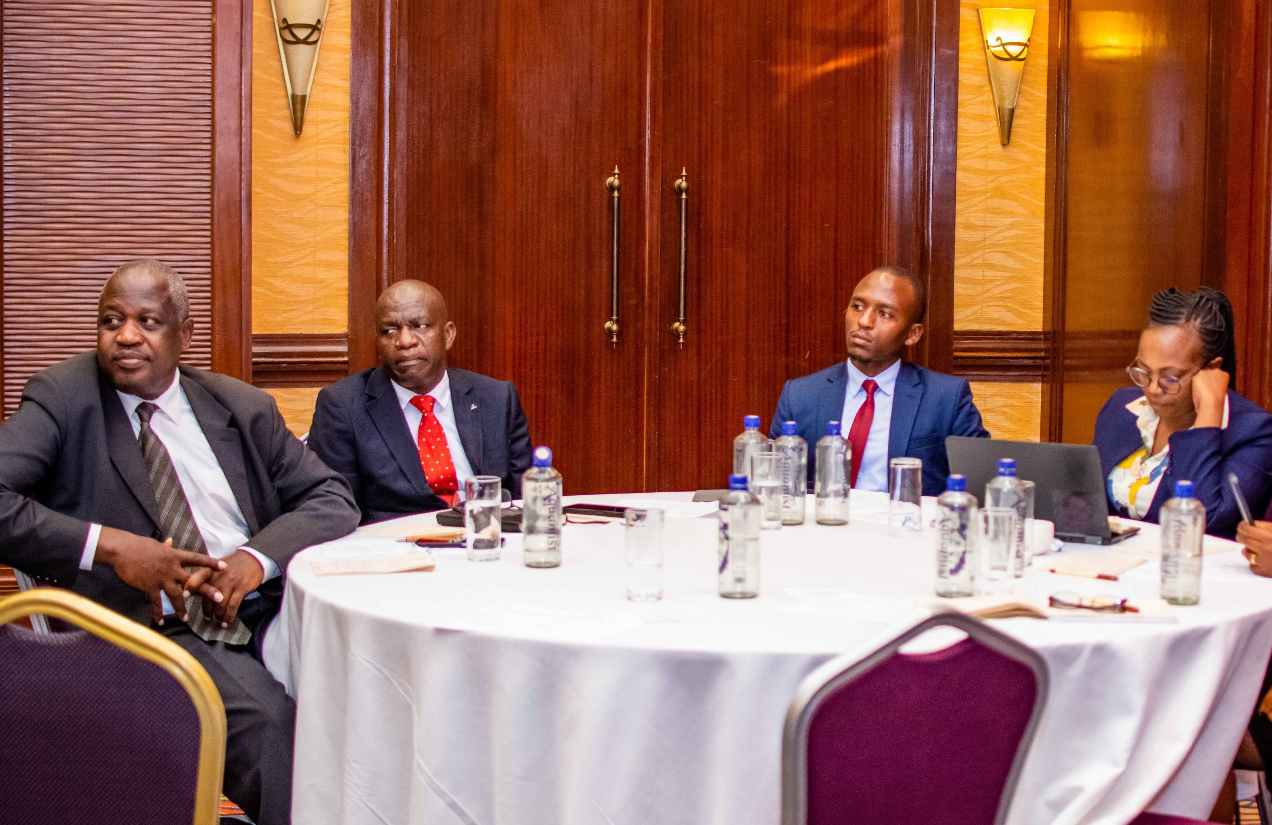 A section of officers from the State Department for Wildlife follow presentations at the Serena Hotel, Nairobi, during a meeting to discuss the formulation of an Integrated Ecosystem-Based Natural resource Conservation policy to guide sustainable management of natural resources across the country.