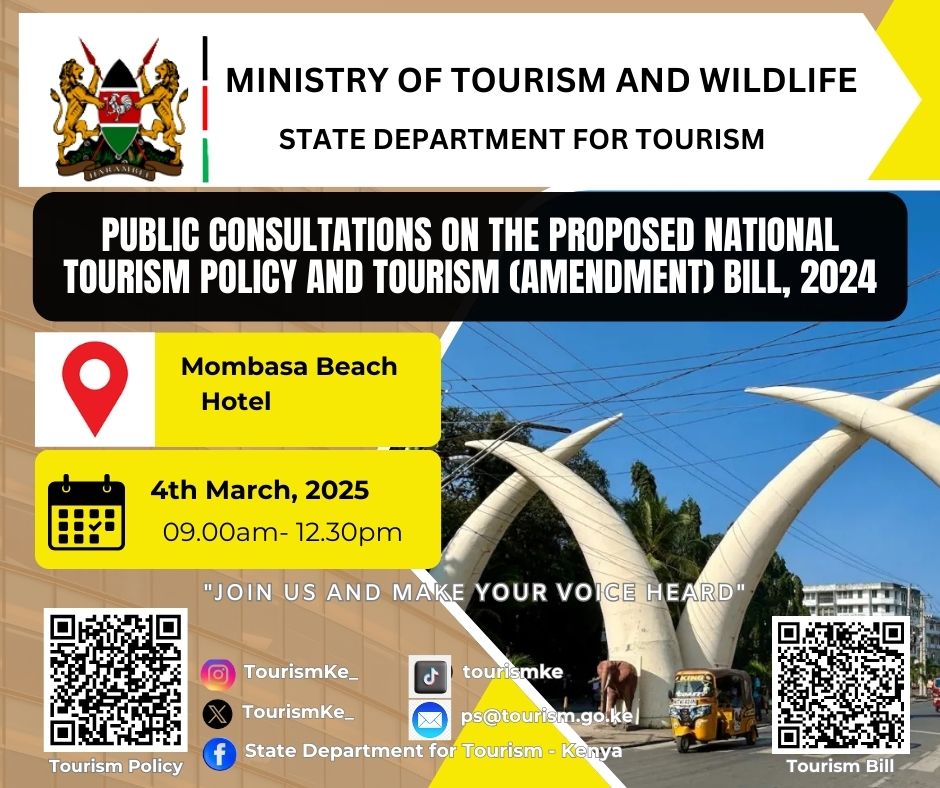 TOURISM STATE DEPARTMENT HOLDS A STAKEHOLDERS ENGAGEMENT FORUM ON THE PROPOSED NATIONAL TOURISM POLICY AND THE TOURISM (AMENDMENT) BILL, 2024. IN GARISSA – 28/02/2025.